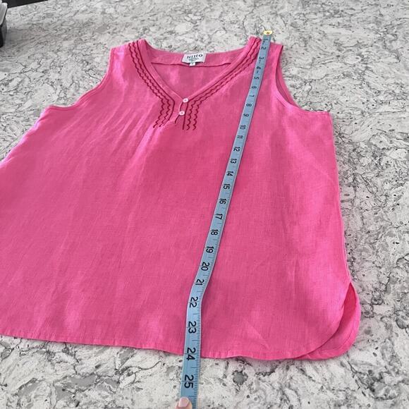 Hiho Tortola 100% Linen Tank Top Women’s Size Small Tunic Pink Boho Lagenlook - Picture 7 of 9